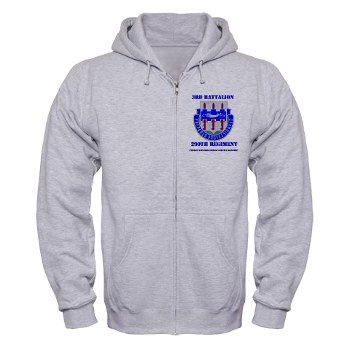 3B290RCSCSS - A01 - 03 - DUI - DUI - 3rd Bn - 290th Regiment (CS/CSS) with text - Zip Hoodie - Click Image to Close