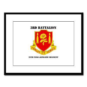 3B29FAR - M01 - 02 - DUI - 3rd Battalion - 29th Field Artillery Regiment with text - Large Framed Print