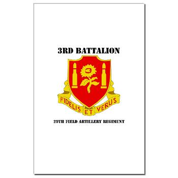 3B29FAR - M01 - 02 - DUI - 3rd Battalion - 29th Field Artillery Regiment with text - Mini Poster Print