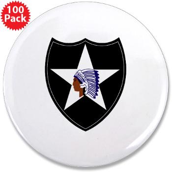 3B2ID - M01 - 01 - 3rd Brigade, 2nd Infantry Division - 3.5" Button (100 pack)