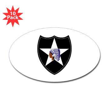 3B2ID - M01 - 01 - 3rd Brigade, 2nd Infantry Division - Sticker (Oval 10 pk)