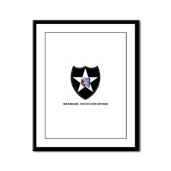 3B2ID - M01 - 02 - 3rd Brigade, 2nd Infantry Division with Text - Framed Panel Print