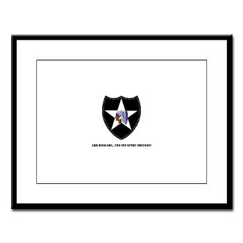 3B2ID - M01 - 02 - 3rd Brigade, 2nd Infantry Division with Text - Large Framed Print