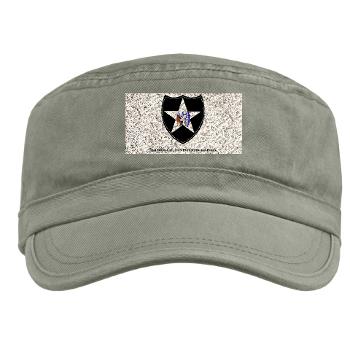 3B2ID - A01 - 01 - 3rd Brigade, 2nd Infantry Division with Text - Military Cap - Click Image to Close