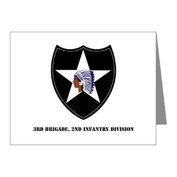 3B2ID - M01 - 02 - 3rd Brigade, 2nd Infantry Division with Text - Note Cards (Pk of 20)