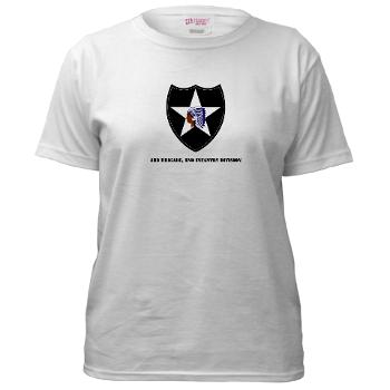 3B2ID - A01 - 04 - 3rd Brigade, 2nd Infantry Division with Text - Women's T-Shirt