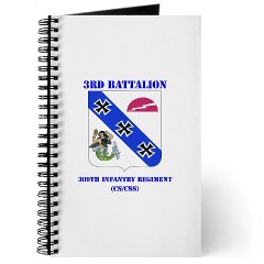 3B309IR - M01 - 02 - DUI - 3rd Battalion - 309th Infantry Regiment (CS/CSS) with Text Journal