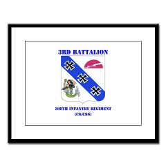 3B309IR - M01 - 02 - DUI - 3rd Battalion - 309th Infantry Regiment (CS/CSS) with Text Large Framed Print - Click Image to Close