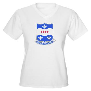 3B312RTS - A01 - 04 - DUI - 3rd Bn - 312th Regt (TS) Women's V-Neck T-Shirt