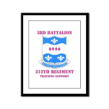 3B312RTS - M01 - 02 - DUI - 3rd Bn - 312th Regt (TS) with Text Framed Panel Print - Click Image to Close