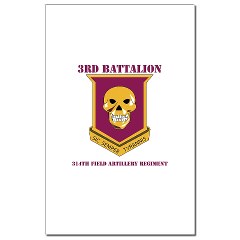 3B314FA - M01 - 02 - DUI - 3rd Battalion - 314th Field Artillery with Text Mini Poster Print