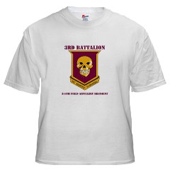 3B314FA - A01 - 04 - DUI - 3rd Battalion - 314th Field Artillery with Text White T-Shirt