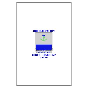 3B338RCSCSS - M01 - 02 - DUI - 3rd Bn- 338th Regiment CS/CSS with Text Large Poster