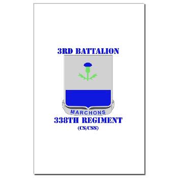 3B338RCSCSS - M01 - 02 - DUI - 3rd Bn- 338th Regiment CS/CSS with Text Mini Poster Print