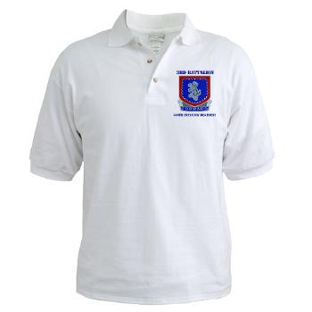 3B340IR - A01 - 04 - DUI - 3rd Bn - 340th Infantry Regiment with Text Golf Shirt - Click Image to Close