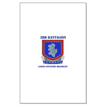 3B340IR - M01 - 02 - DUI - 3rd Bn - 340th Infantry Regiment with Text Large Poster