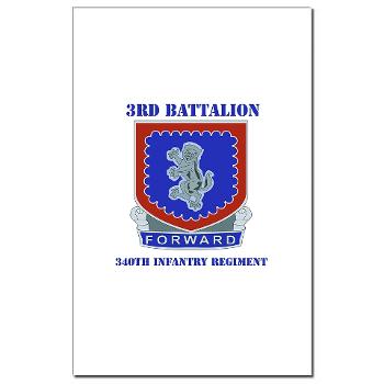 3B340IR - M01 - 02 - DUI - 3rd Bn - 340th Infantry Regiment with Text Mini Poster Print - Click Image to Close