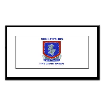 3B340IR - M01 - 02 - DUI - 3rd Bn - 340th Infantry Regiment with Text Small Framed Print