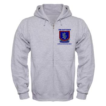 3B340IR - A01 - 03 - DUI - 3rd Bn - 340th Infantry Regiment with Text Zip Hoodie - Click Image to Close