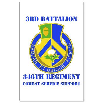 3B346R - M01 - 02 - DUI - 3rd Bn - 346 Regijment (CSS) with Text Mini Poster Print