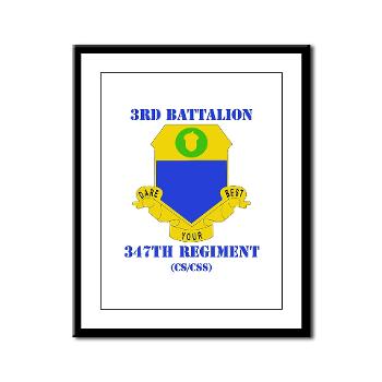 3B347R - M01 - 02 - DUI - 3rd Bn - 347th Regt (CS/CSS) with Text - Framed Panel Print - Click Image to Close