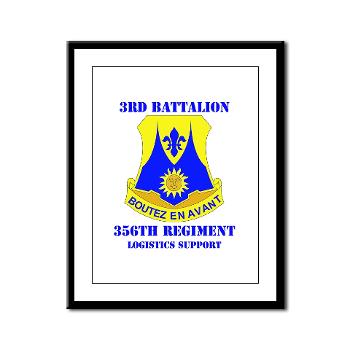 3B356R - M01 - 02 - DUI - 3rd Bn - 356th Regt(LSB) with Text - Framed Panel Print - Click Image to Close