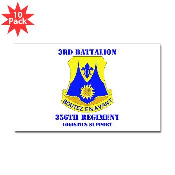 3B356R - M01 - 01 - DUI - 3rd Bn - 356th Regt(LSB) with Text - Sticker (Rectangle 10 pk) - Click Image to Close