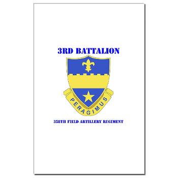 3B358FAR - M01 - 02 - DUI - 3rd Bn - 358th FA Regt with Text - Mini Poster Print - Click Image to Close