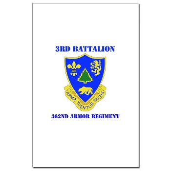 3B362AR - M01 - 02 - DUI - 3rd Bn - 362nd Armor Regiment with Text Mini Poster Print