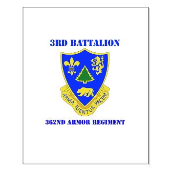 3B362AR - M01 - 02 - DUI - 3rd Bn - 362nd Armor Regiment with Text Small Poster