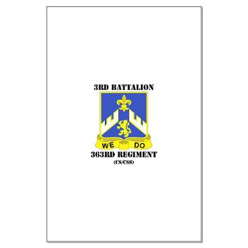 3B363RCSCSS - M01 - 02 - DUI - 3rd Battalion - 363rd Regiment (CS/CSS) with Text - Large Poster