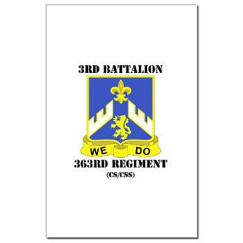 3B363RCSCSS - M01 - 02 - DUI - 3rd Battalion - 363rd Regiment (CS/CSS) with Text - Mini Poster Print