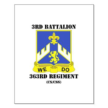 3B363RCSCSS - M01 - 02 - DUI - 3rd Battalion - 363rd Regiment (CS/CSS) with Text - Small Poster