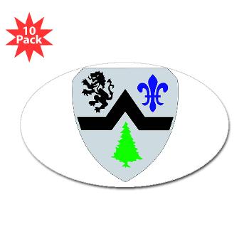 3B364ER - M01 - 01 - DUI - 3rd Battalion - 364th Engineer Regiment with Text - Sticker (Oval 10 pk)