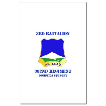 3B382RLS - M01 - 02 - DUI - 3rd Battalion, 382nd Regiment (Logistics Support) with Text - Mini Poster Print