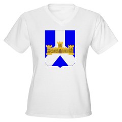3B393FAR - A01 - 04 - DUI - 3rd Battalion - 393rd Field Altillery Regiment Women's V-Neck T-Shirt