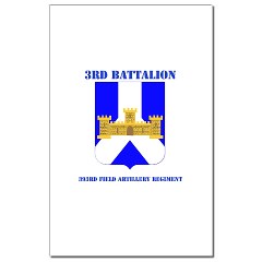 3B393FAR - M01 - 02 - DUI - 3rd Battalion - 393rd Field Altillery Regiment with Text Mini Poster Print