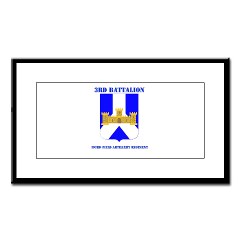 3B393FAR - M01 - 02 - DUI - 3rd Battalion - 393rd Field Altillery Regiment with Text Small Framed Print