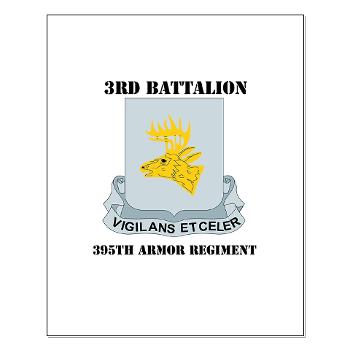 3B395AR - M01 - 02 - DUI - 3rd Bn - 395th Armor Regiment with Text Small Poster