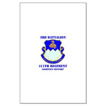 3B411R - M01 - 02 - DUI - 3rd Bn - 411th Regt (LS) with Text - Large Poster