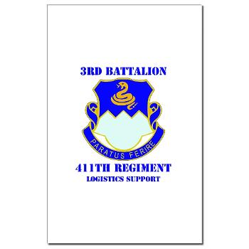 3B411R - M01 - 02 - DUI - 3rd Bn - 411th Regt (LS) with Text - Mini Poster Print - Click Image to Close