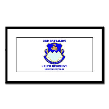 3B411R - M01 - 02 - DUI - 3rd Bn - 411th Regt (LS) with Text - Small Framed Print - Click Image to Close