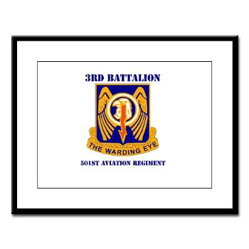 3B501AR - M01 - 02 - DUI - 3rd Bn - 501st Avn Regt with Text - Large Framed Print - Click Image to Close