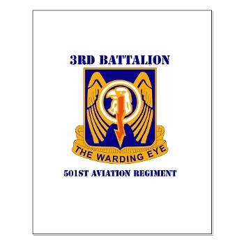 3B501AR - M01 - 02 - DUI - 3rd Bn - 501st Avn Regt with Text - Small Poster