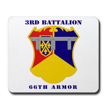 3B66A - M01 - 04 - DUI - 3rd Battalion, 66th Armor with Text - Mousepad