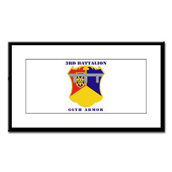 3B66A - M01 - 02 - DUI - 3rd Battalion, 66th Armor with Text - Small Framed Print - Click Image to Close