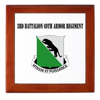 3B69AR - 3rd Battalion, 69th Armor Regiment with Text - Keepsake Box - Click Image to Close