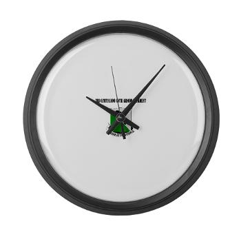 3B69AR - 3rd Battalion, 69th Armor Regiment with Text - Large Wall Clock