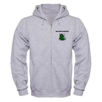 3B69AR - 3rd Battalion, 69th Armor Regiment with Text - Zip Hoodie