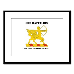 3B6FAR - M01 - 02 - DUI - 3rd Battalion - 6th Field Artillery Regiment with Text Large Framed Print